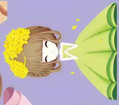 Термоаппликация Девочка Одуванчик 16*19см зелено-желтая, шт. Термоаппликации Накатанный рисунок