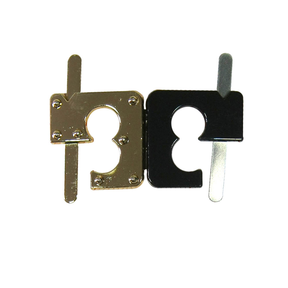 Краб металлический 51698 Топорики зеркальные 19мм GOLD, черный, шт. Крабы Металл Геометрия