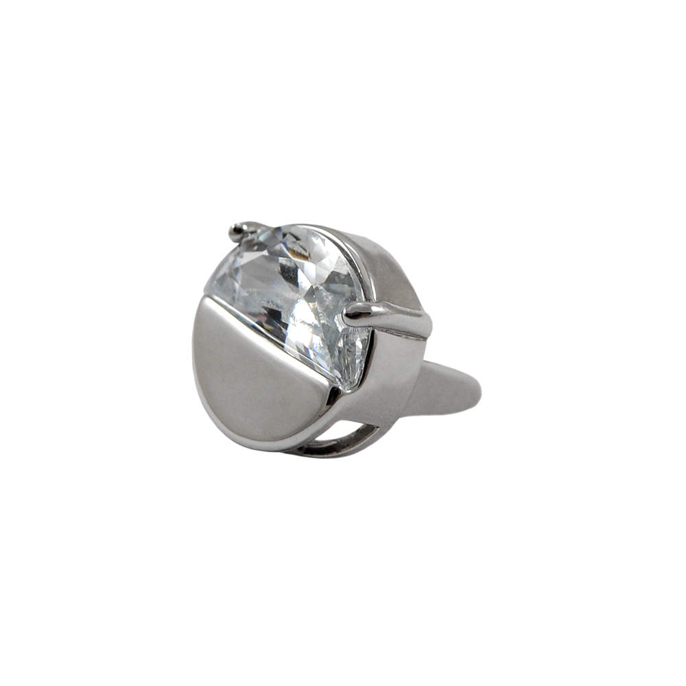 Краб камни и металл Круг, 1см, никель, белый, шт. Крабы Металл Геометрия Декор