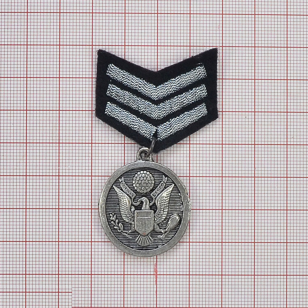 Шеврон Медаль 6-тиугол., подвеска герб, черн., серебро, шт.. Шеврон