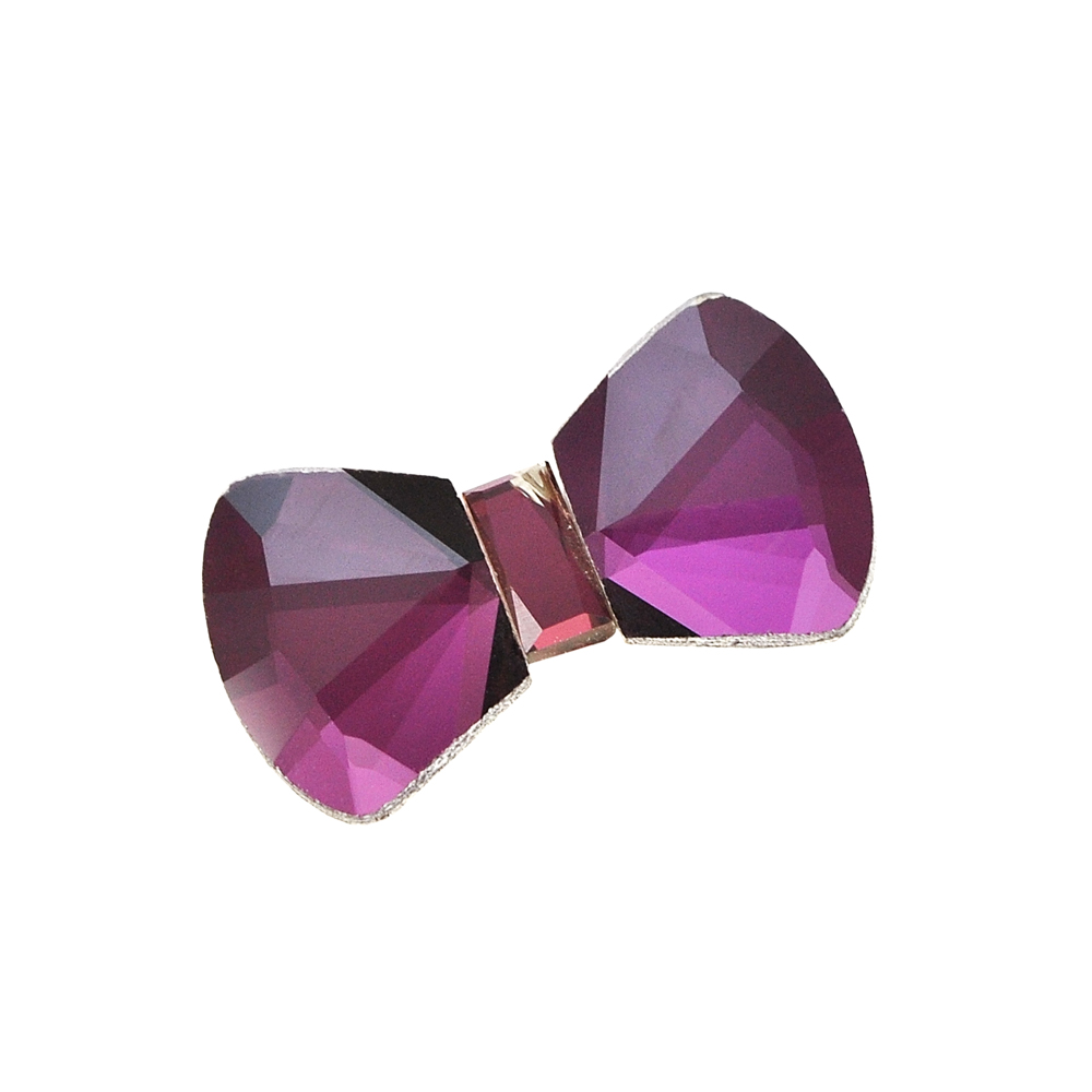 Аппликация клеевая стразы 2F-00 Бант-бабочка 35*20мм сиреневый, шт. Аппликации клеевые Стразы комб.