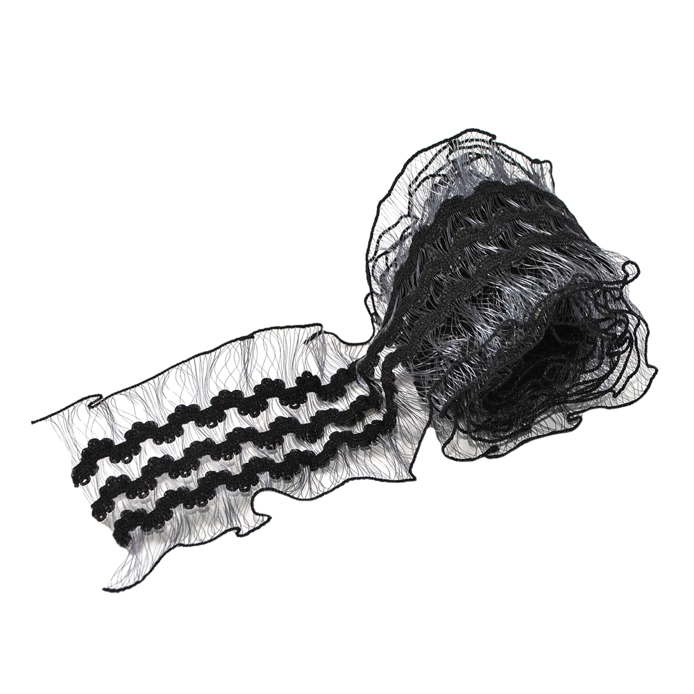 Резинка Кружево, 5см, черный, серый, ярд. Резинка