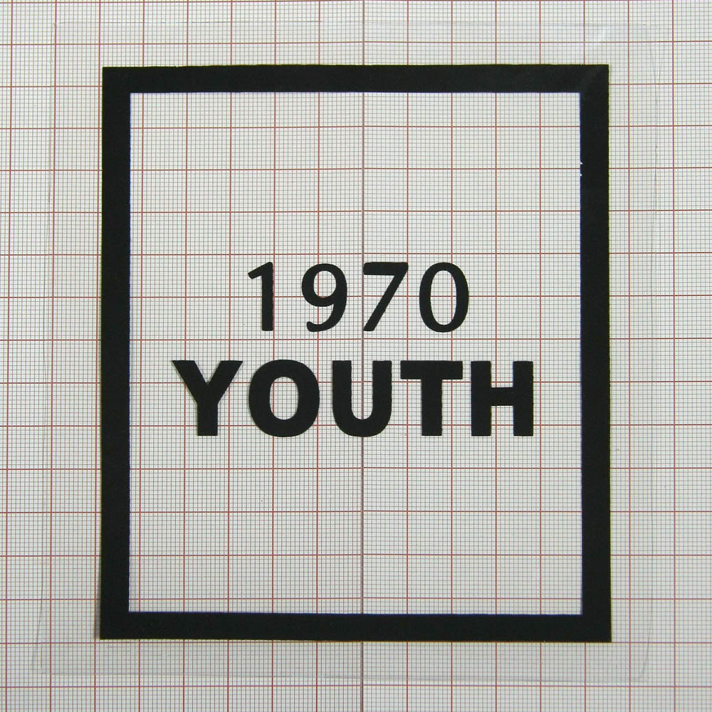 Аппликация клеенка пришивная прозрачная Youth 14*15,5см черный лого и рамка, прозрачный фон, шт. Аппликации Пришивные Резиновые