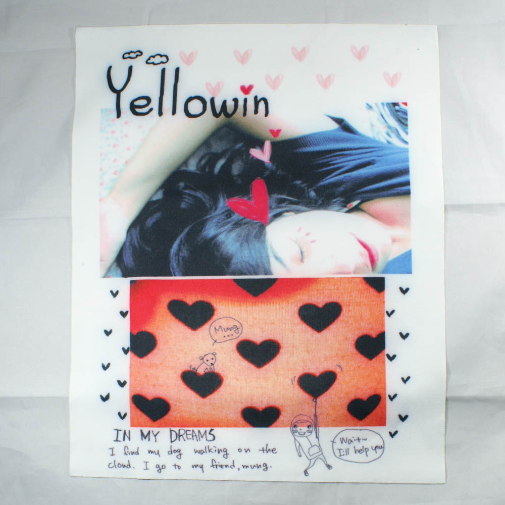 Аппликация пришивная Yellowin Сердечки 31*25 см, девушка, сердечки, белый фон, шт. Аппликации Пришивные Постер