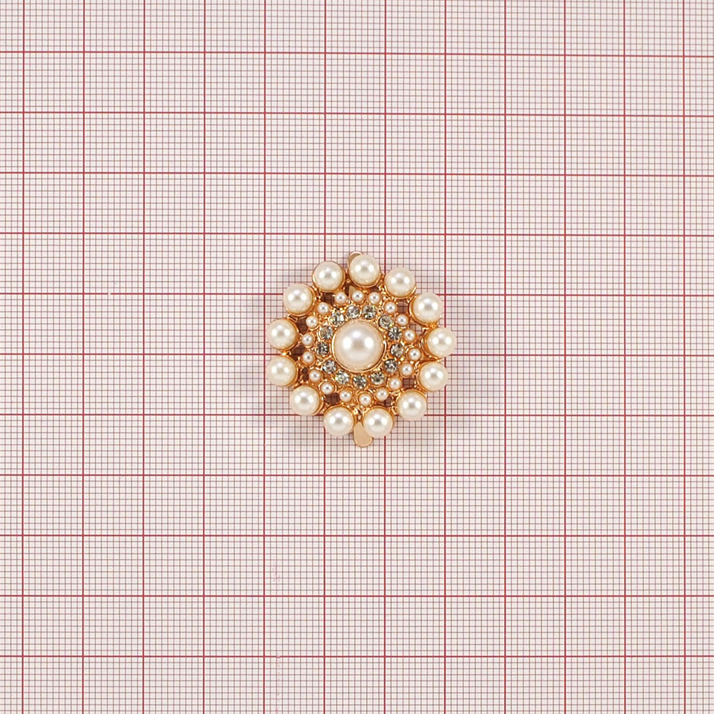 Краб металл 3548 Тарелка GOLD, белые камни, кремовый жемчуг, белый жемчуг 31*31, шт. Крабы Металл Геометрия Декор