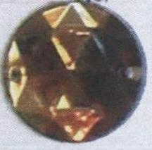 Стразы стеклянные пришивные №18 круглые янтарные (18мм), 1тыс.шт. Стразы пришивные