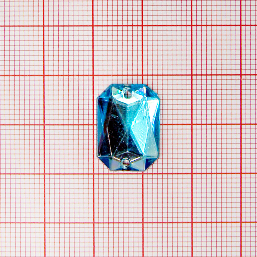 Стразы Д пришивн. многогран. 13*18мм ярко-голубой 28, 1тыс.шт. Стразы пришивные