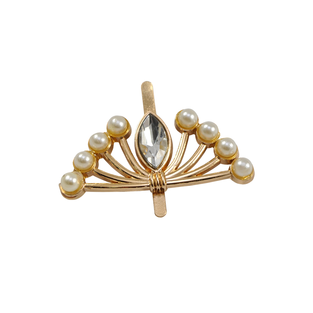 Краб металл Паучок 50*20мм GOLD, белый камень, белый жемчуг, шт. Крабы Металл Геометрия Декор