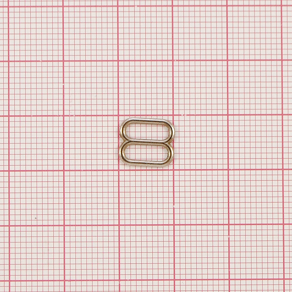 Перетяжка бельевая металл А808 NIKEL 8*6мм (внутр.), 10,0*8,9мм (внешн.), 1т.шт, уп. Перетяжка бельевая