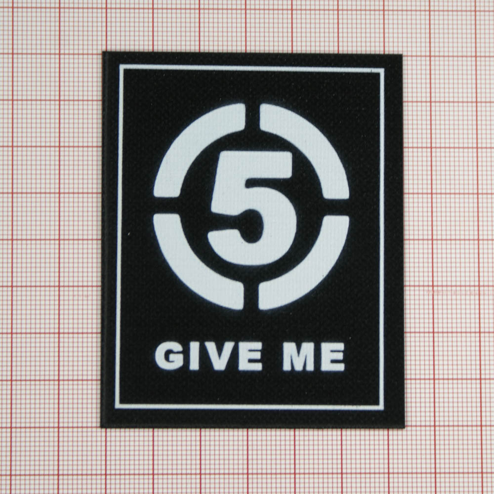 Лейба клеенка блестящая 5 Give Me 5,6*7,8см черно-белый, шт. Лейба Клеенка