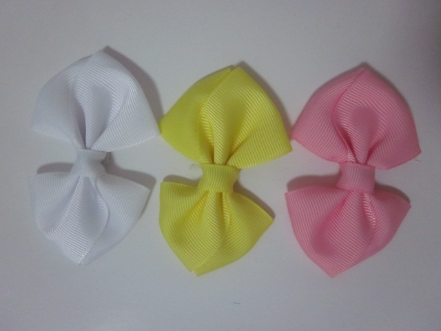 Аппликация декор обувная HHB109 лимонно-желтый бантик Стяжка, шт. Аппликации Пришивные Цветы Банты