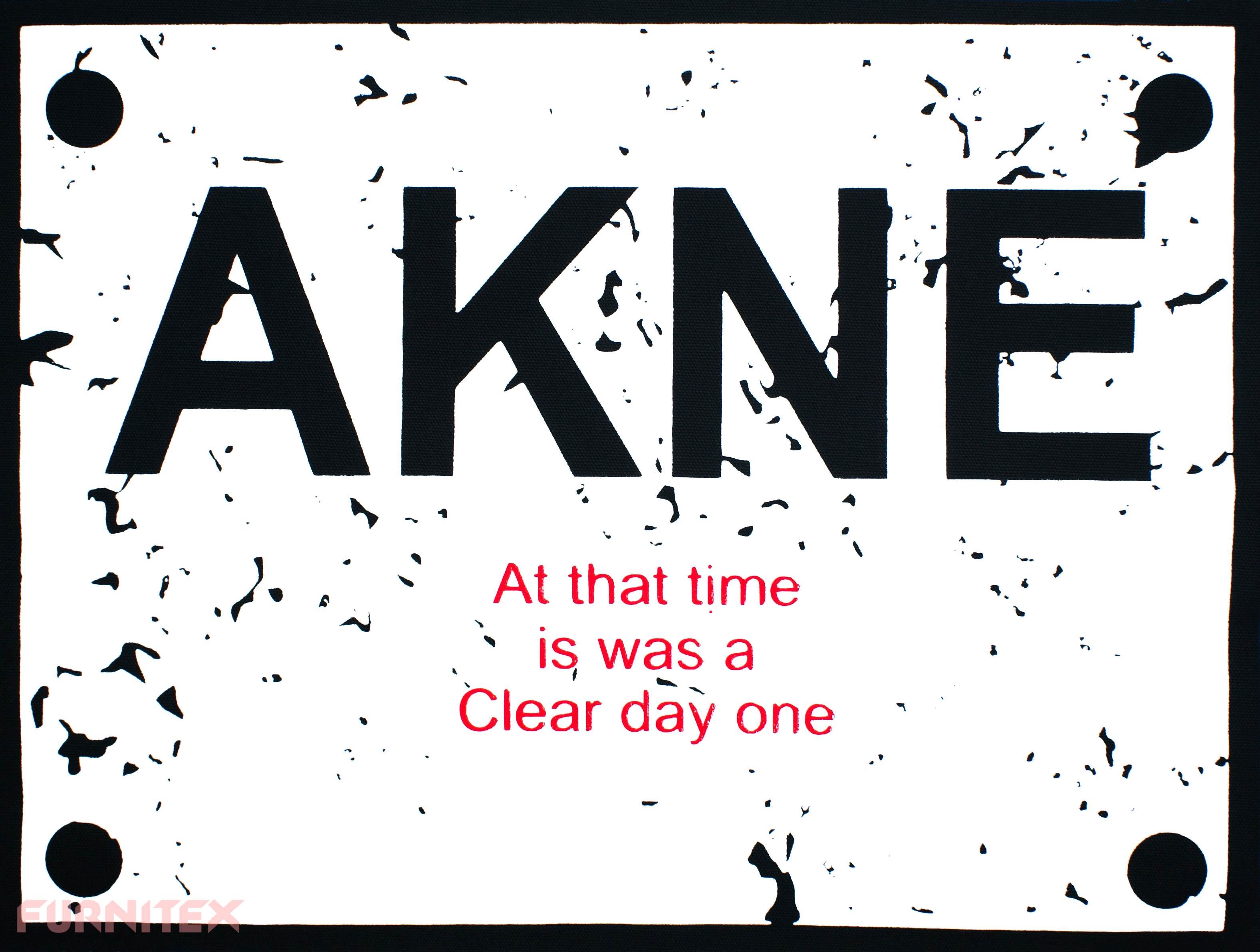 Аппликация пришивная AKNE 29,5*22см белый, черный, красный, шт. Аппликации Пришивные Постер