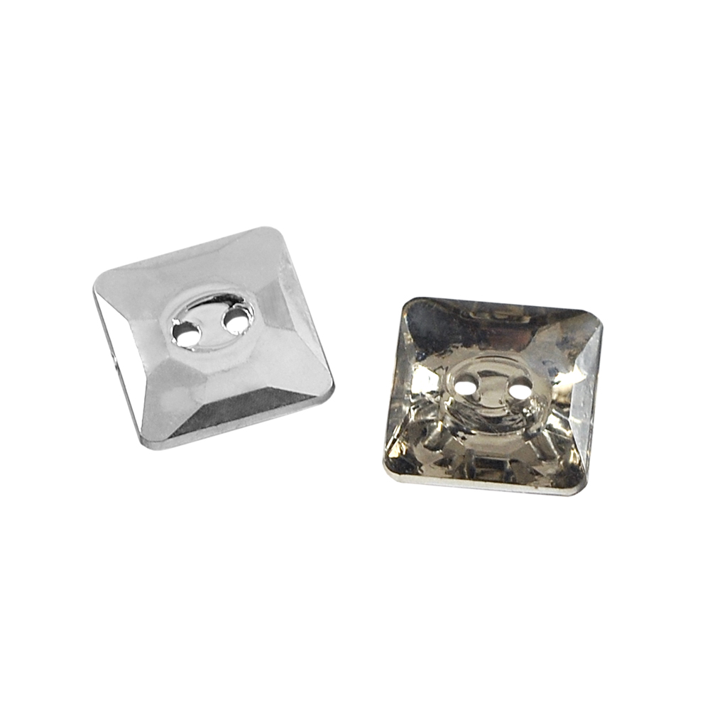 Пуговица Кристалл 2891 11мм светлый хаки, квадратная, шт. Пуговица Акрил, Кристалл