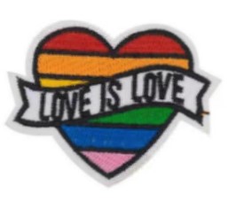 Шеврон пришивной love is love, разноцветный, шт. Нашивка Ткань