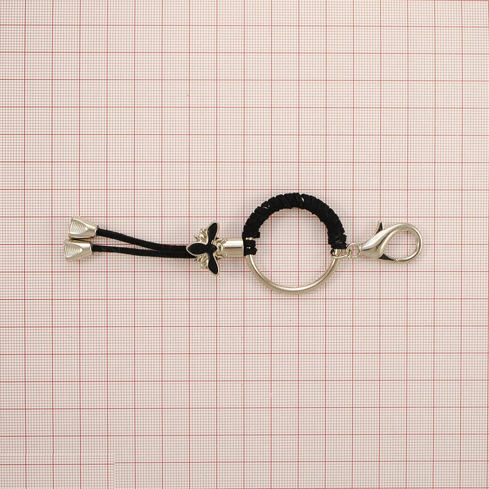 Подвеска металл Муха, 13*3,7см, никель и черный, шт. Подвески