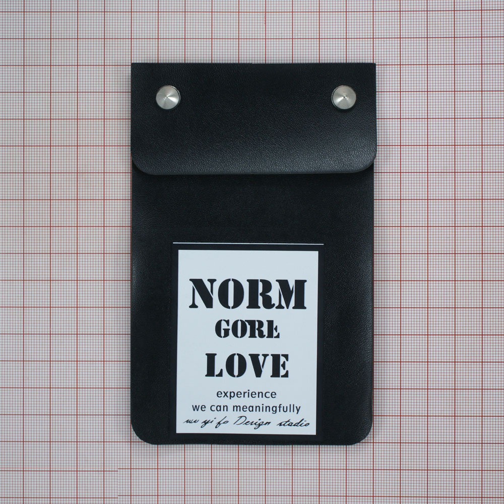 Аппликация пришивная кожзам NORM карман прямоугольник, металл 9*14см черный, белый, шт. Нашивка Кожзам