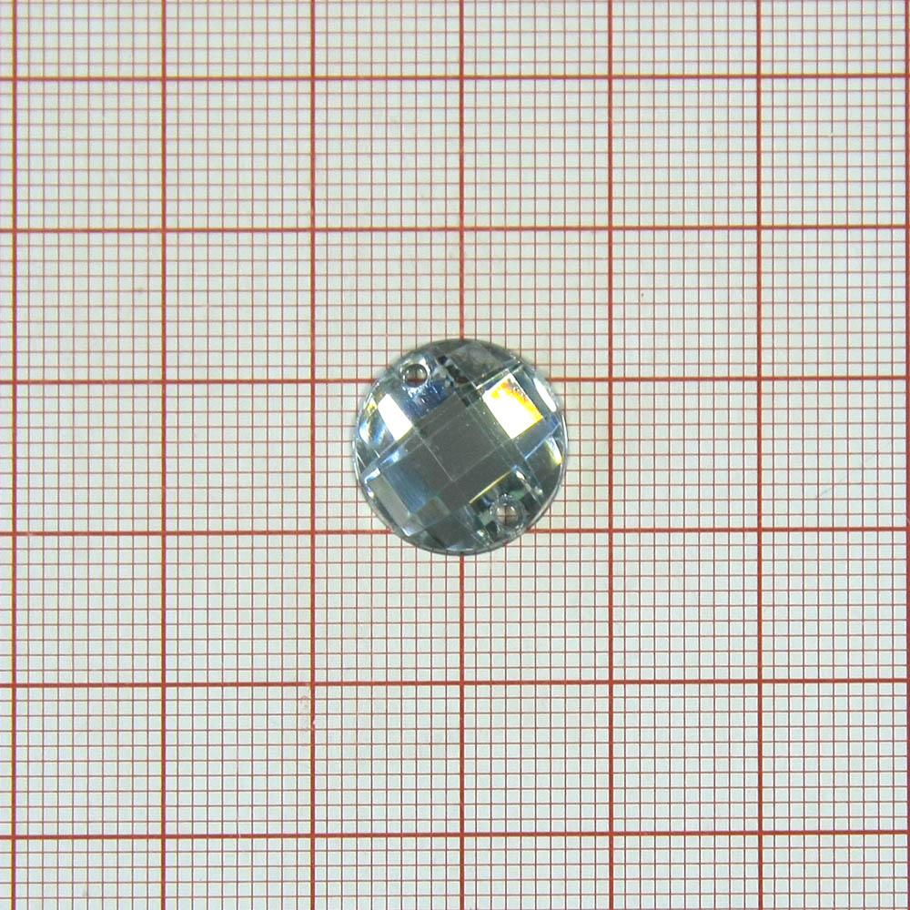 Стразы Д пришивн. круг 14мм бел.кристал 38, 1тыс.шт. Стразы пришивные