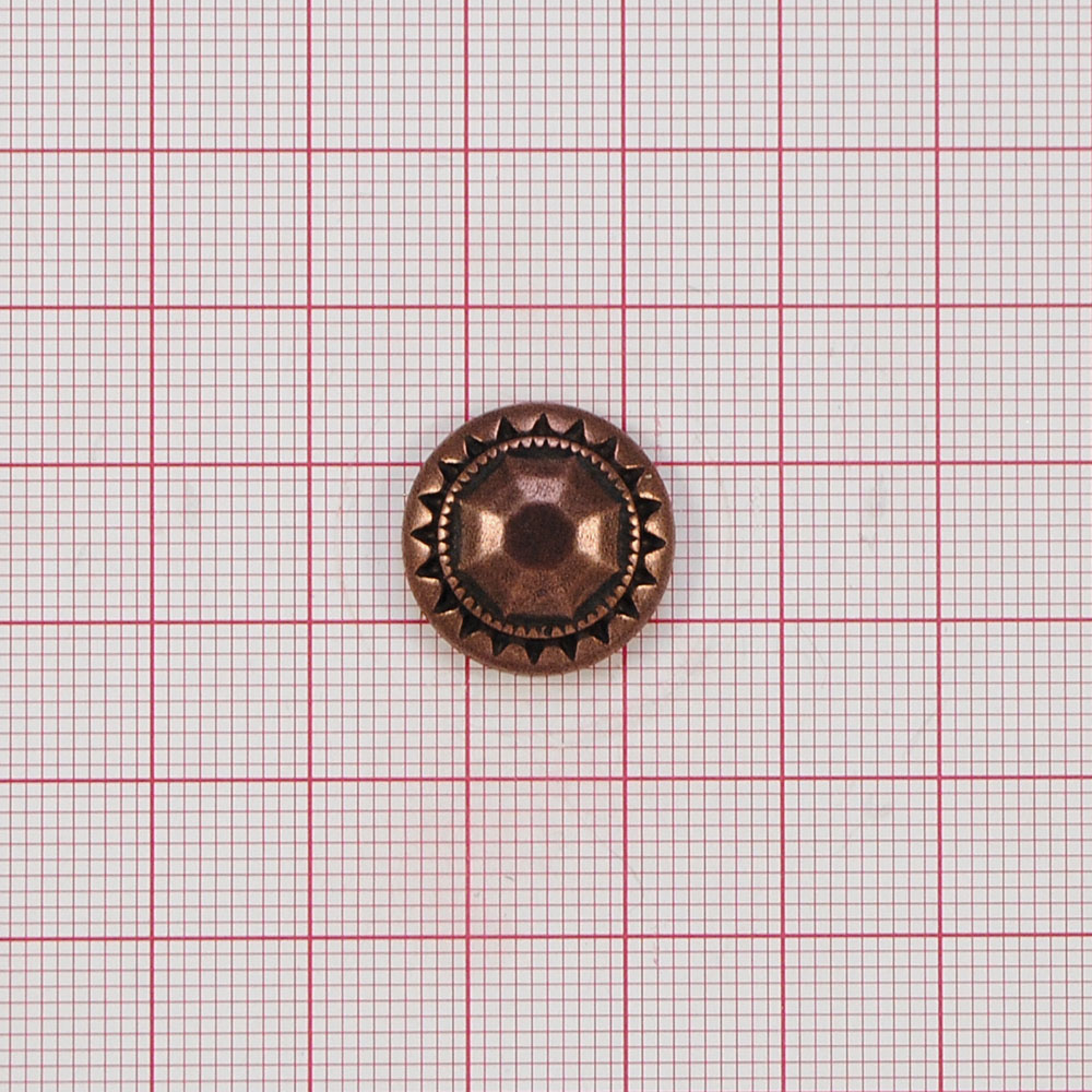 Пуговица TR-1064-28 Черепаха MEDN 17мм. Пуговица металлизированная