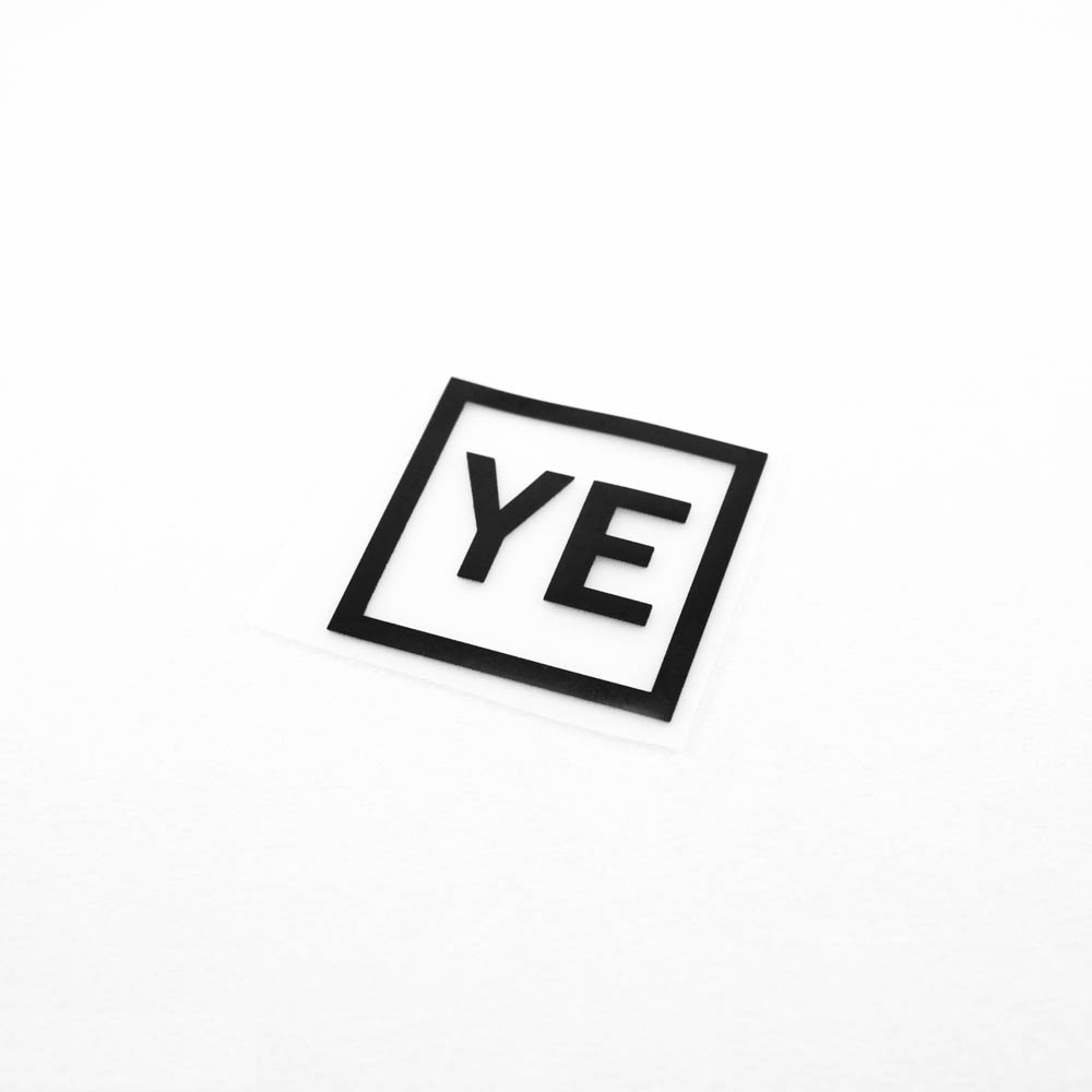 Термоаппликация резиновая прозрачная YE 39*39мм квадратная, черный рисунок, шт. Термопереводки Резиновые, Термопленка