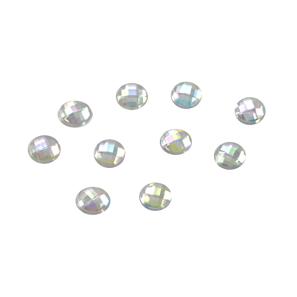 Стразы Д на клей, круг 6мм бел.хамелеон 38АВ, 1тыс.шт. Стразы на клей