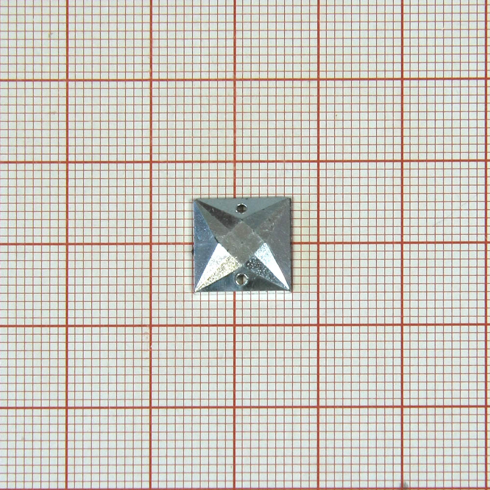 Стразы пришивн. квадрат 12мм NIKEL Металлизирован., 1т.шт. Стразы пришивные