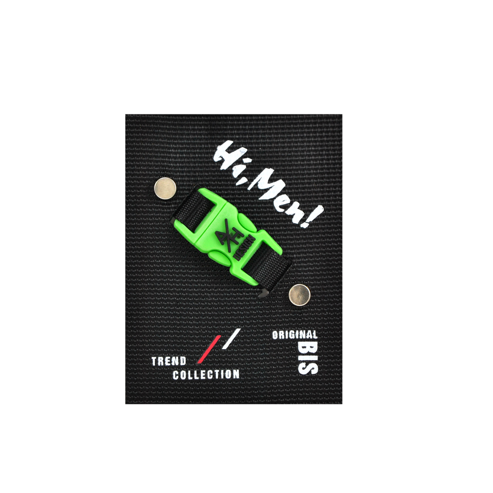Лейба тканевая с хольнитенами Hi Men!, 6*8см, черный, белый, зеленый, шт. Лейба Ткань