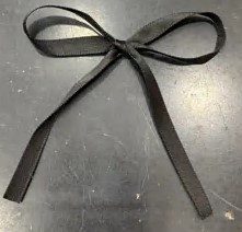 Аппликация тканевая пришивная Бант, 8*7см, черный, шт. Аппликации Пришивные Цветы Банты