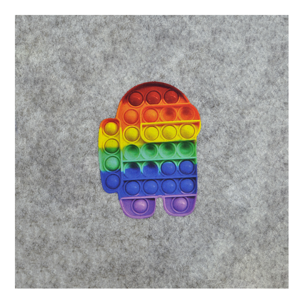 Термоаппликация Pop it (Among Us) средняя 4,6*6см, шт. Термопереводки Детские