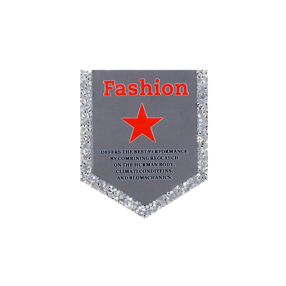 Аппликация клеевая, стразы гречка Карман Fashion Звезда, 8,5*10см, белый, черный, красный, серый, шт. Аппликации клеевые Стразы комб.