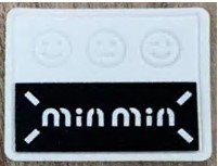 Лейба п/у Min min, 4*5см, белый, черный, шт. Лейба Кожзам
