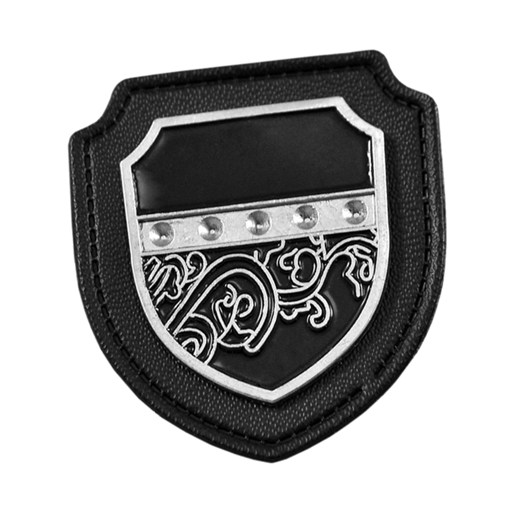 Лейба п/у Пять точек 40*47мм черная . Лейба Кожзам