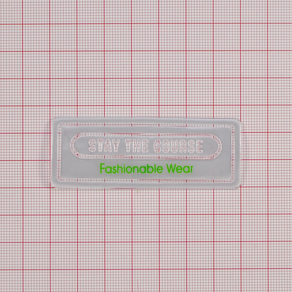 Лейба светоотражающая STAY THE COURSE 2,7*6,8см, серый,черный,зеленый шт. Лейба Кожзам
