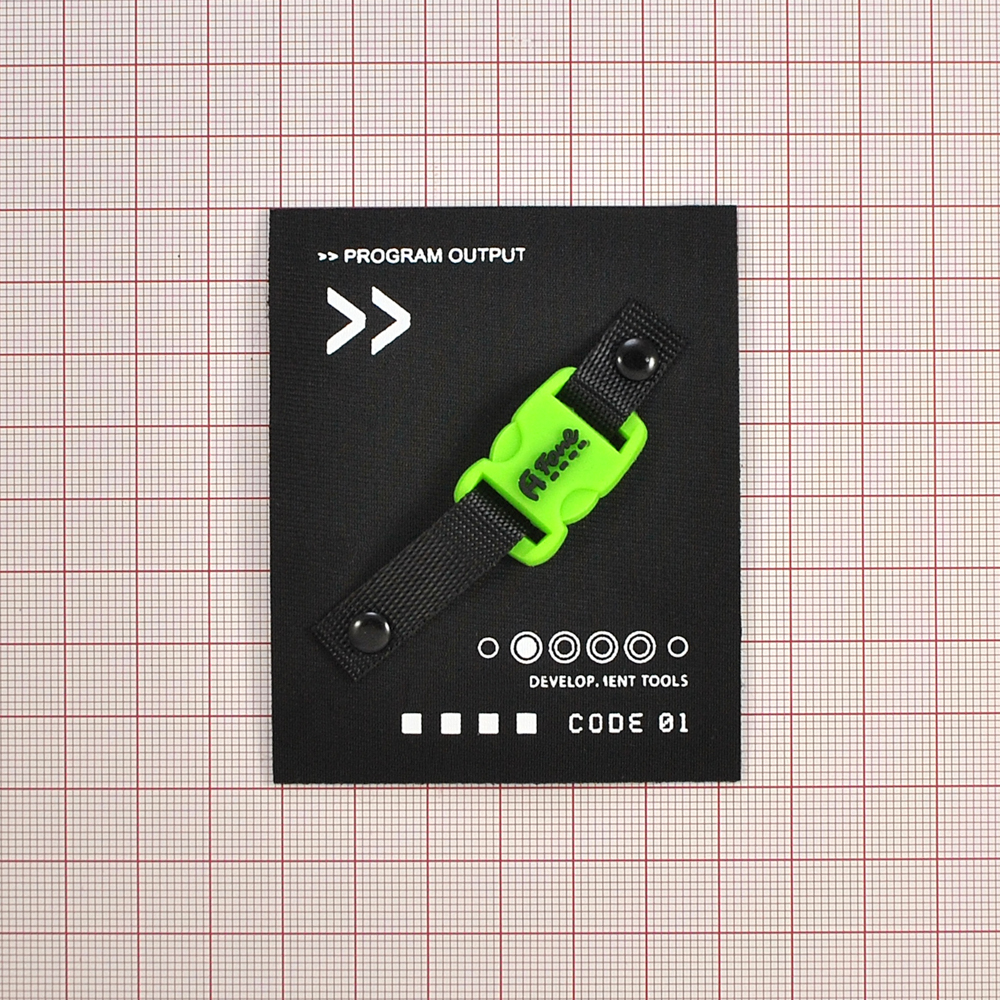 Лейба тканевая  CODE01, 8*6,5см, черный, белый, зеленый, шт. Лейба Ткань