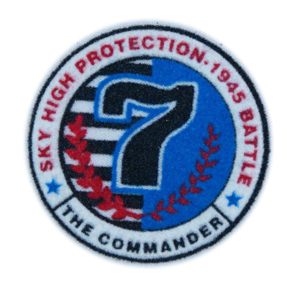 Термоаппликация флок Sky high protection 1945, 65*65мм, круглая, синий, красный, белый, черный, шт. Термопереводки Флок