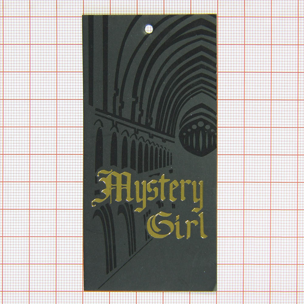 Этикетка бумажная Mystery Girl 50*100мм готика. Этикетка бумага