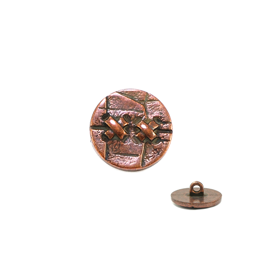 Пуговица TR №262 medn  20мм. Пуговица металлизированная
