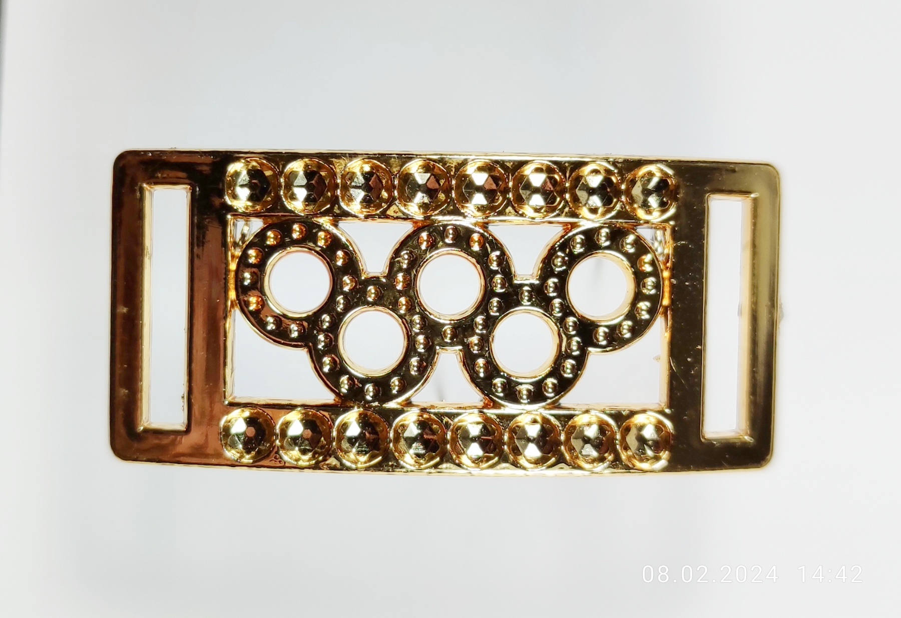 Перетяжка пластик 2105 Олимпиада 50*24мм GOLD, шт. Перетяжка пластик