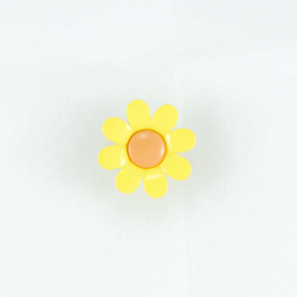 Пуговица детская W-287 Ромашка желтая 22,9мм, шт. Пуговица Детская