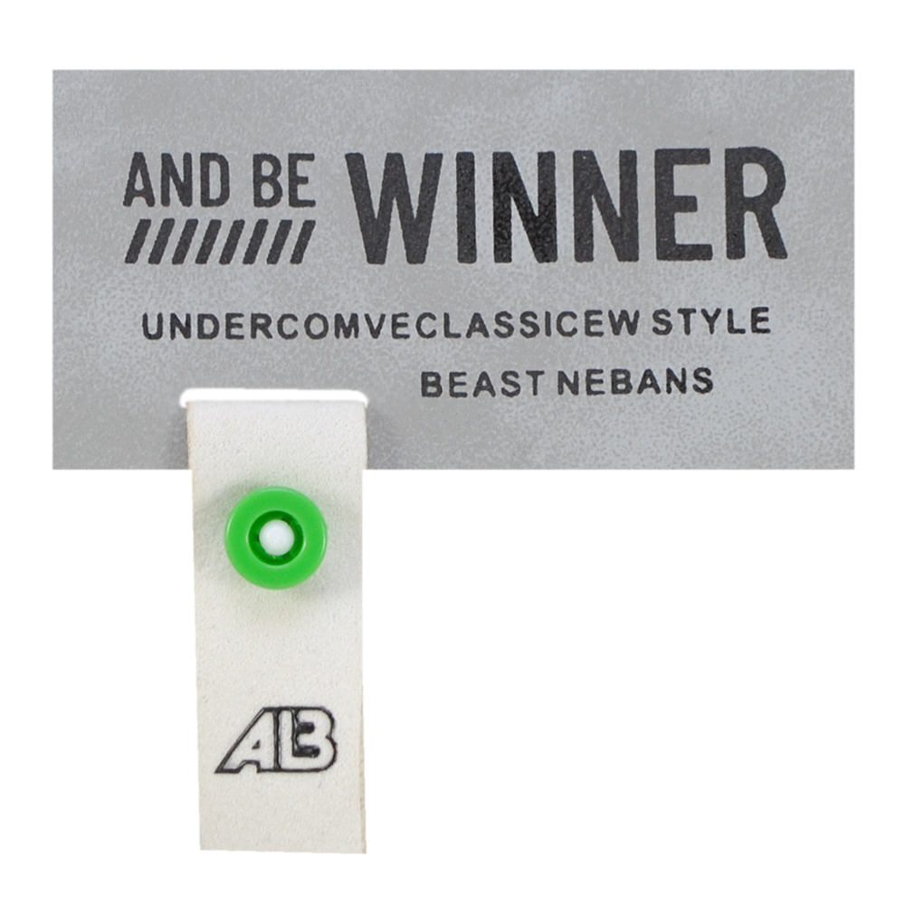 Лейба К/З WINNER, 3,5*7см, сер., бел., черн., зел.,  шт. Лейба Кожзам