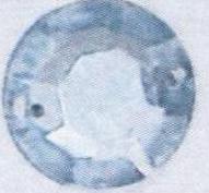 Стразы стеклянные пришивные №16 круглый плоский светло-голубой (16мм), 1тыс.шт. Стразы пришивные