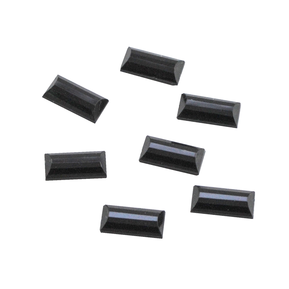 Стразы Д на клей, прямоуг 5*10мм черный 37, 1тыс.шт. Стразы на клей