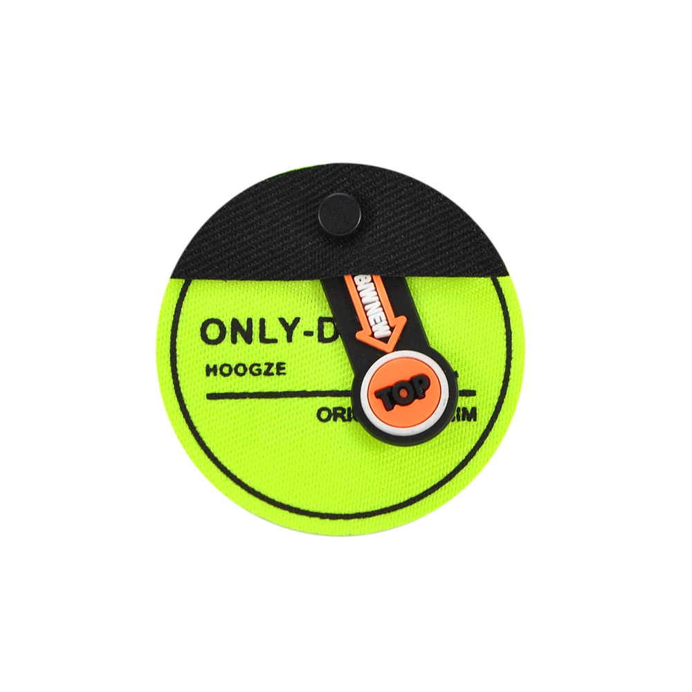 Лейба ткань и резина, с подвеской, ONLY, 5*5см, черный, белый, салатовый, оранжевый, шт. Лейба Ткань