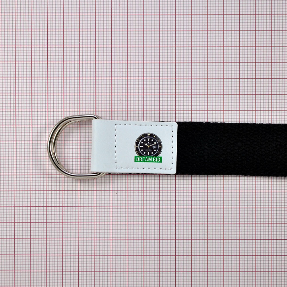 Перетяжка кожзам + кожзам BLMCG 24/7  3.2*118, черн.,бел, зел+ никель. Перетяжка кожзам