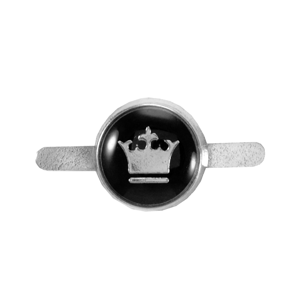 Краб металл Корона, 1,1*1,1см, никель, черная эмаль, шт. Крабы Металл Геометрия Декор