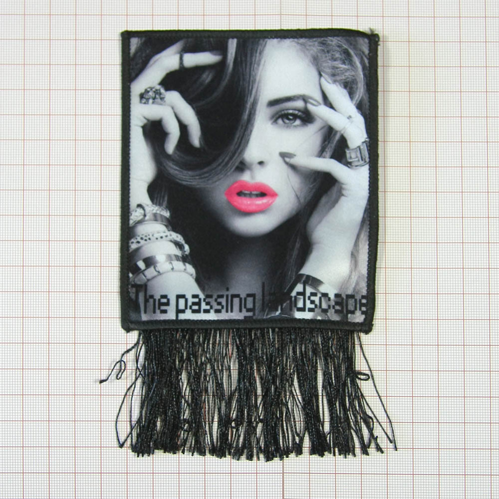 Аппликация пришивная The Passing Landscape бахрома 10*12см черно-белая, шт. Аппликации Пришивные Постер