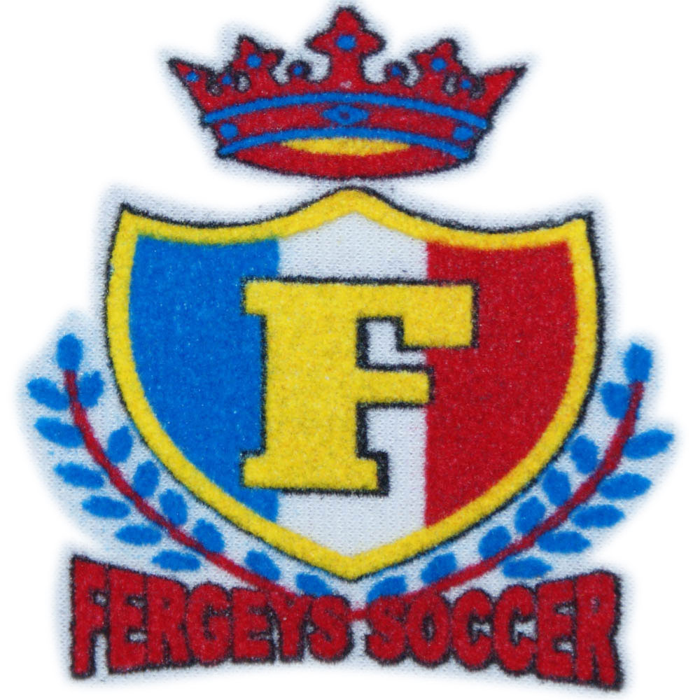 Термоаппликация флок Fargeys soccer F, 75*70мм, синий, желтый, красный, корона, шт. Термопереводки Флок