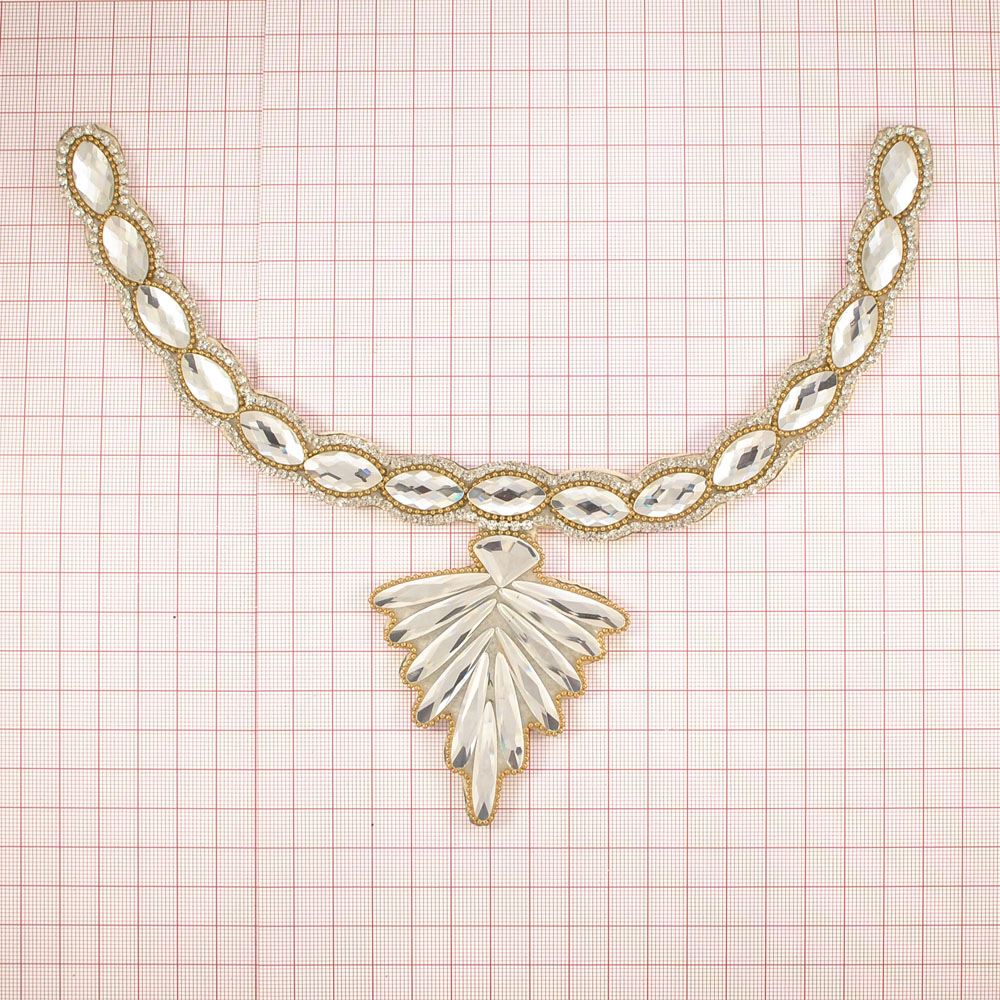 Воротник Листок камни кристалл, шт. Воротники