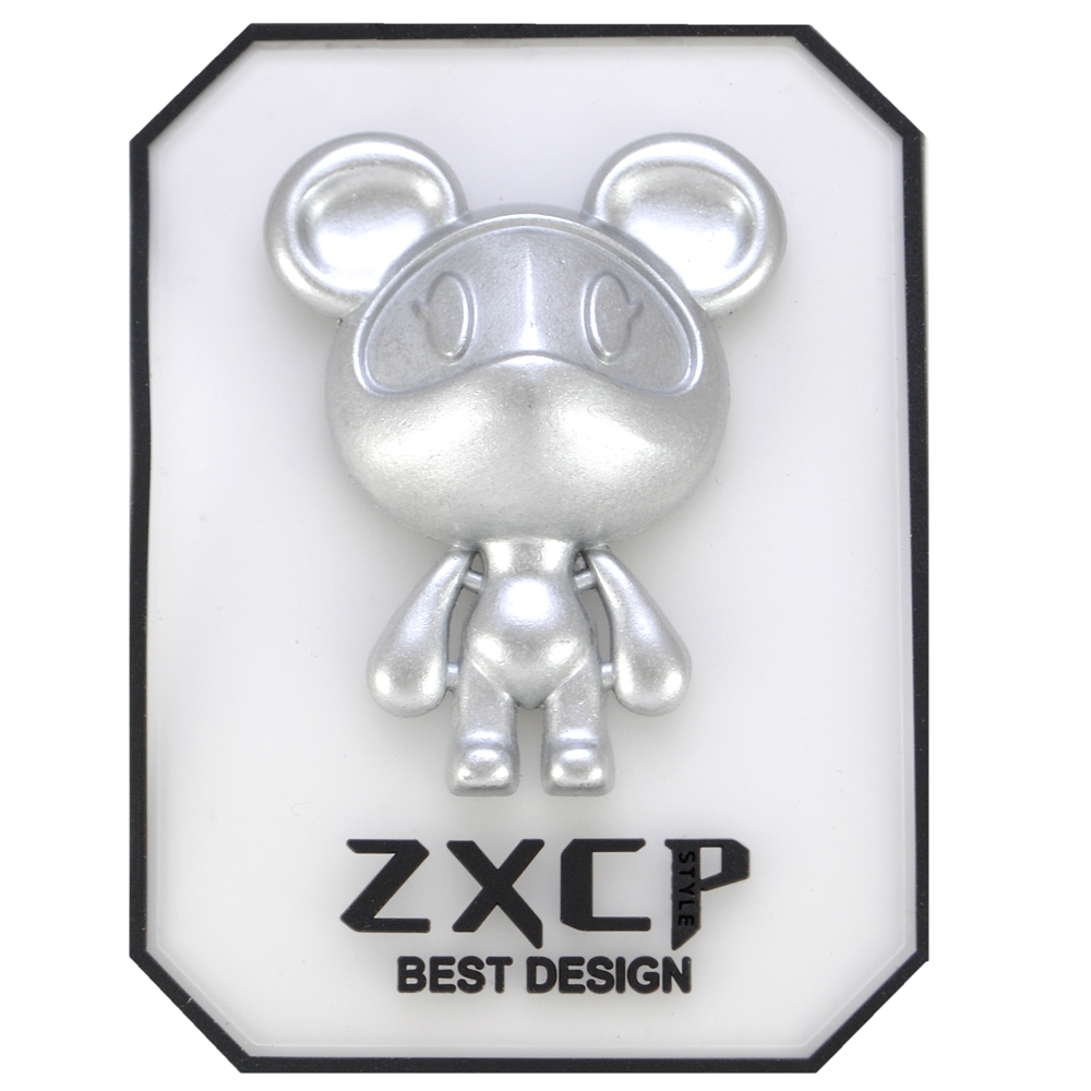 Лейба рез. МЫШЬ Best Design металл, 6*8см, бел., чёрн., серебро матовое, прозрачный, шт. Лейба Резина