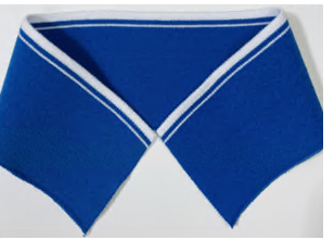 Воротник для поло, 42*8см, синий, белые полосы, шт. Воротники