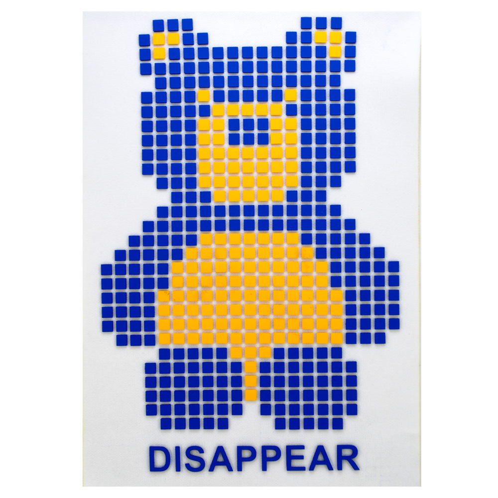 Т/а Мишка Disappear, 11.2*17см, синий, желтый /лазер, термоплёнки 62396, 54547/, шт. Термоаппликация плоттер